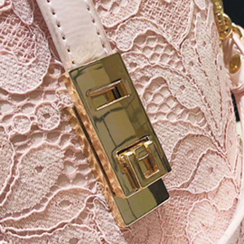 BAIGIO Bucket Bag Pink Elegant Embroidery Hasp Pearl Chaim Crossbody Small Evening Shoulder PU Leather Bags | Багаж и сумки