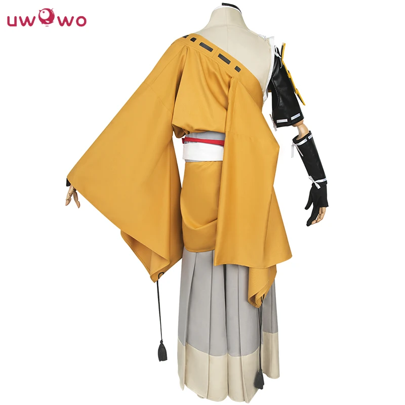 UWOWO Kogitsunemaru косплей Touken Ranbu онлайн желтый кимоно из полиэстера мужской костюм