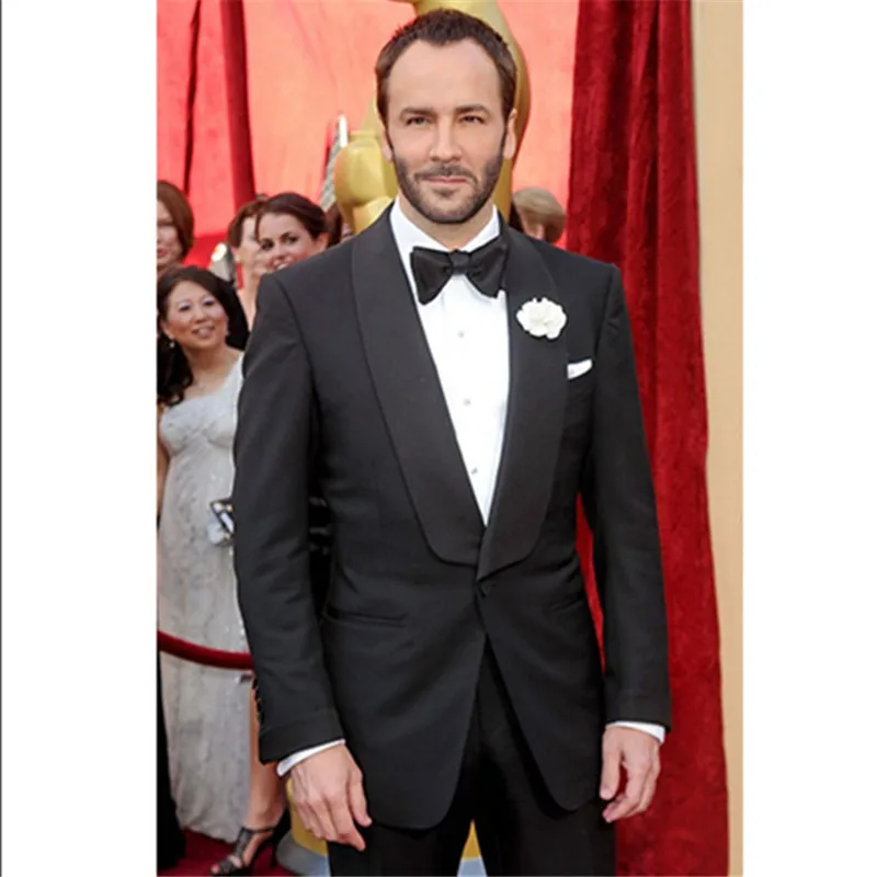 Мужской свадебный костюм с воротником-шалью черный жениха на заказ мужской из