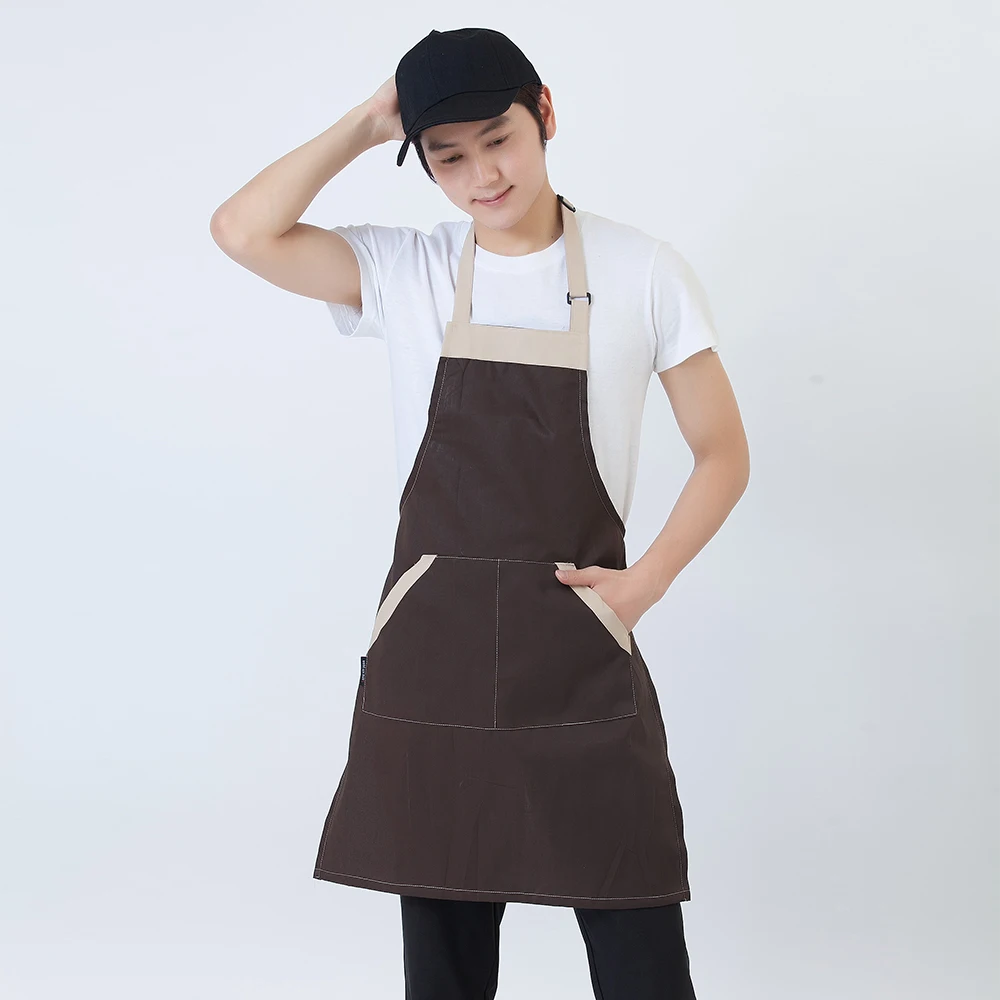 

Women Men Chef Aprons 3 Colors High Quality Wholesale Kitchen Hotel Coffee Shop Bakery Chef Waiter Cleaning Cook Workwear Aprons