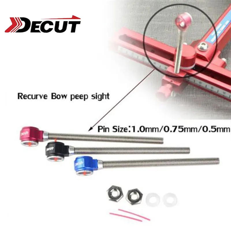 

DECUT Archery HONOR Recurve Bow Sight 1.0/0.5/0.75 Optical Fiber Sight Pin High Translucent Acrylic Hunting Shooting Accessories