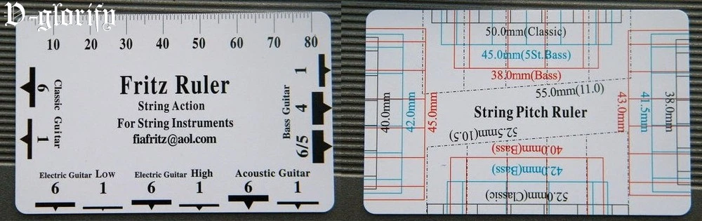 

guitar string pitch ruler for acoustic bass electric