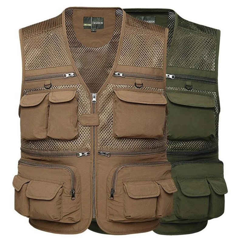 Высокое качество рыболовный жилет сетка Рабочий Летний тактический камуфляж