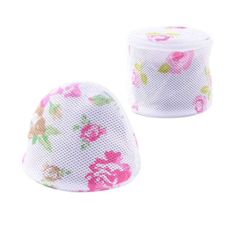 1pcs Polyester laundry bag underwear bra socks wash washing machine round mesh zipper net protective cover |