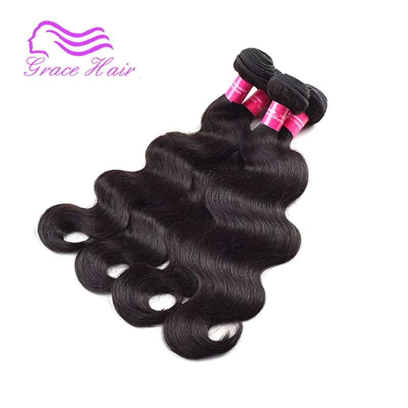 7A Unprocessed Virgin Hair 4 Bundles Peruvian Body Wave Ali Moda Human Extensions |