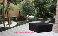 black color durable fabric cover outdoor combination sofa set 205x104x71cmwaterproofeddust proofed garden furniture cover