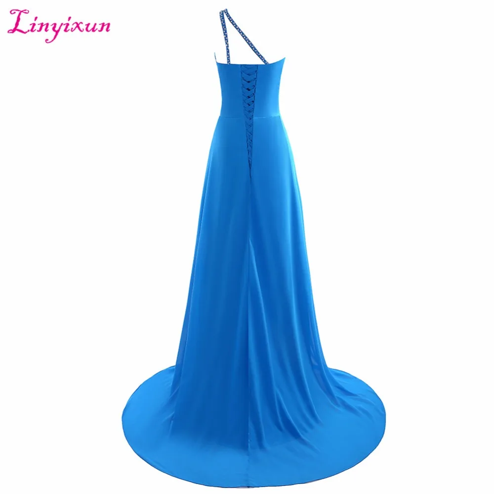Женское длинное платье Linyixun шифоновое вечернее А-силуэта элегантные платья для