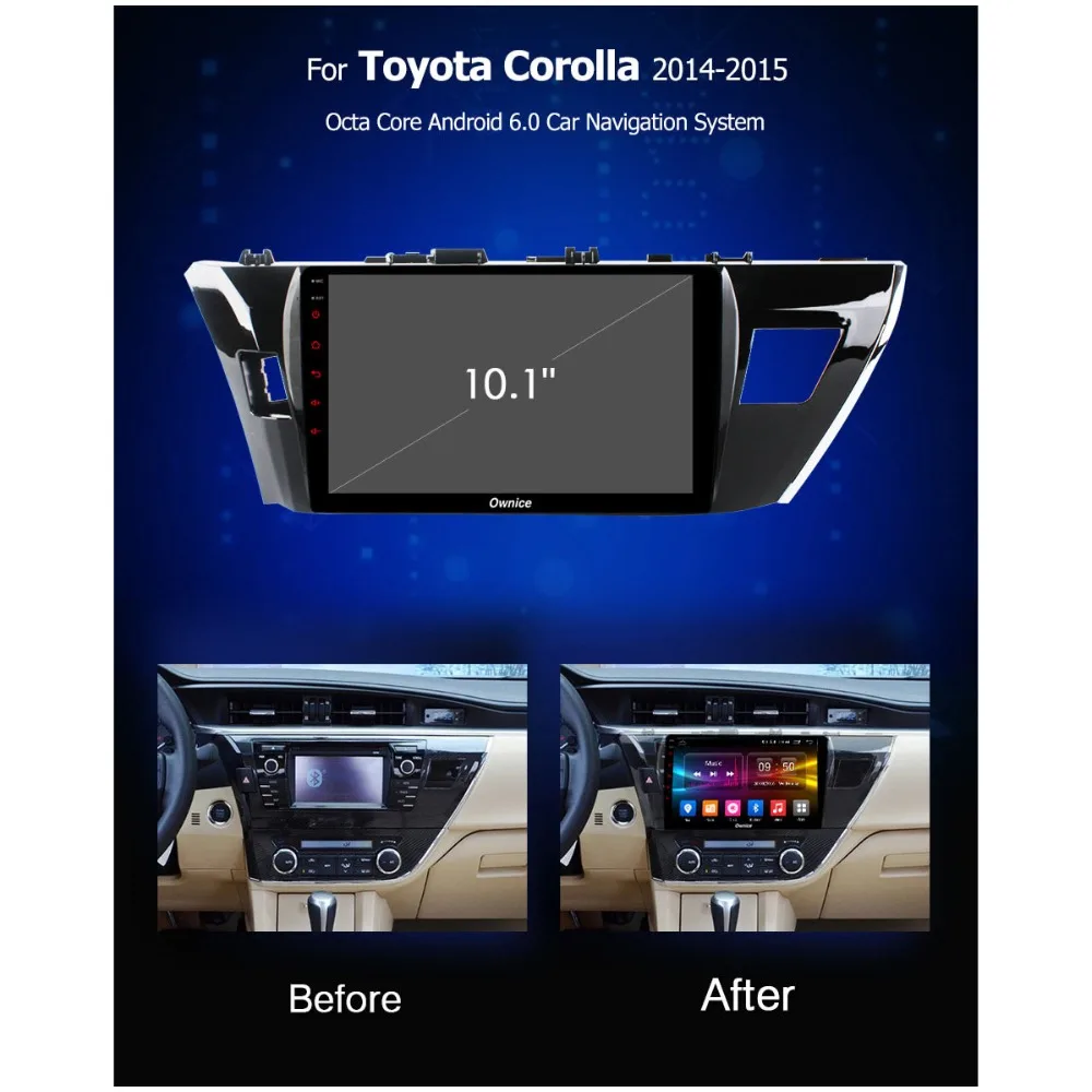 Автомобильный DVD-плеер Android 9 0 10 1 &quotIPS 8 Core 4 Гб 32G GPS радио для Toyota Corolla Levin E170 E180 2014 2015