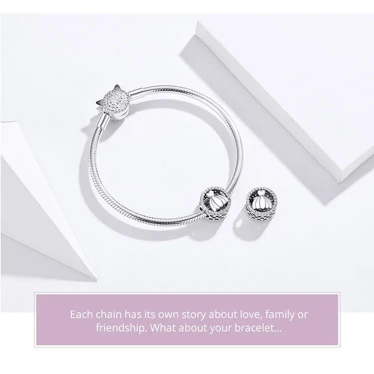 Браслет Pandora, серебро 925,, CZ, птица, хвост русалки, звезда, амулеты, клевер, поцелуй, зажим, розовое сердце, бусины для изготовления ювелирных изделий