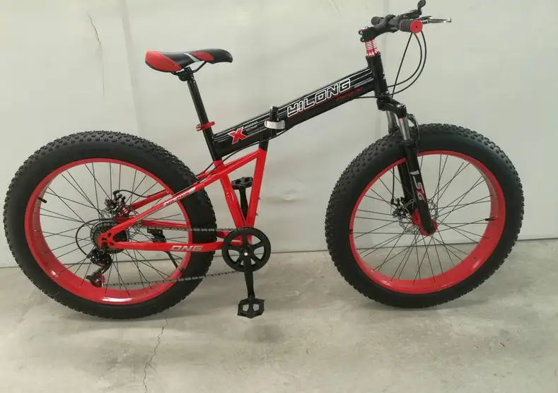 Велосипед KALOSSE складной велосипед для езды по снегу с толстыми шинами 21/24/27