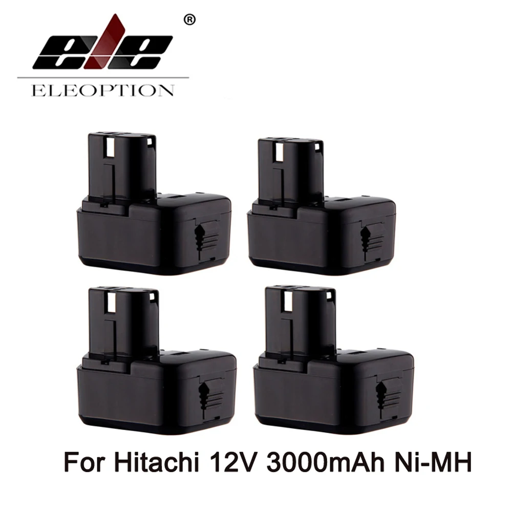 ELEOPTION 4 шт. Аккумуляторная дрель Мощность инструмента Батарея для Hitachi EB1214L EB1212S