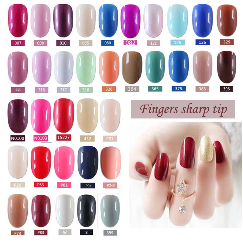 

2020 24pcs Hot fashion candy color false nails finished Design 65 Optional