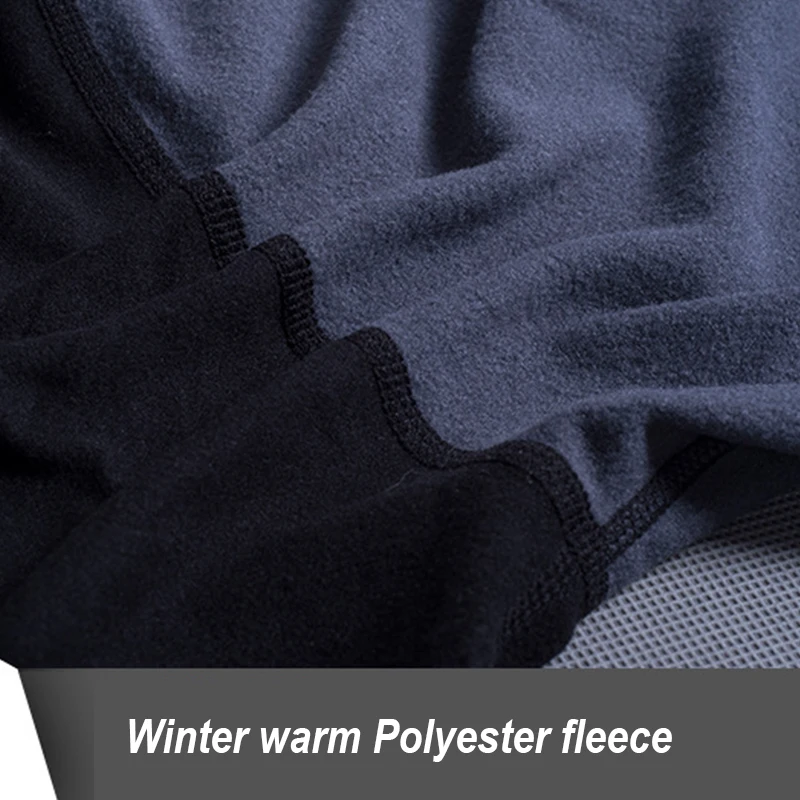 Мужская Флисовая термокомпрессионная футболка с длинным рукавом облегающая