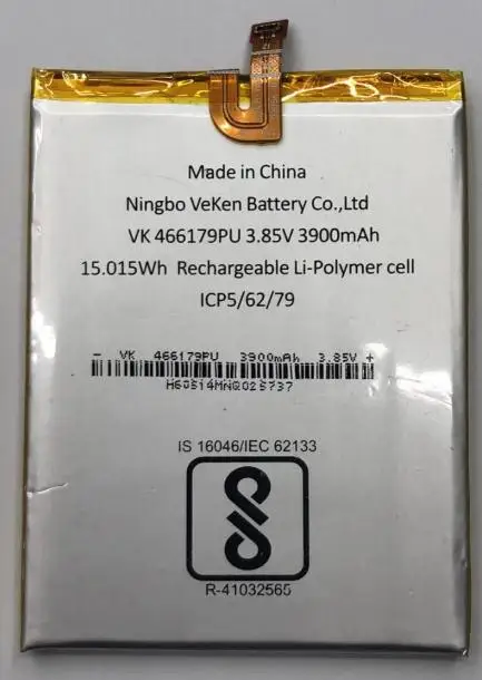 

Original 3900mAh/15.015Wh 3.85V ACBPN39M01 Battery For Micromax Canvas Juice 4 Q465 Li-ion Polymer Cell Phone Batterie