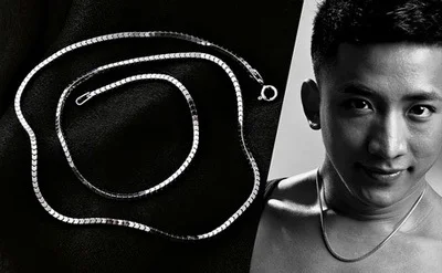 

Choker Necklace 925 Solid Silver Necklace Man Chain Chain Of The Real Silver Man Necklace White Necklace Silver Chain 1.5mm