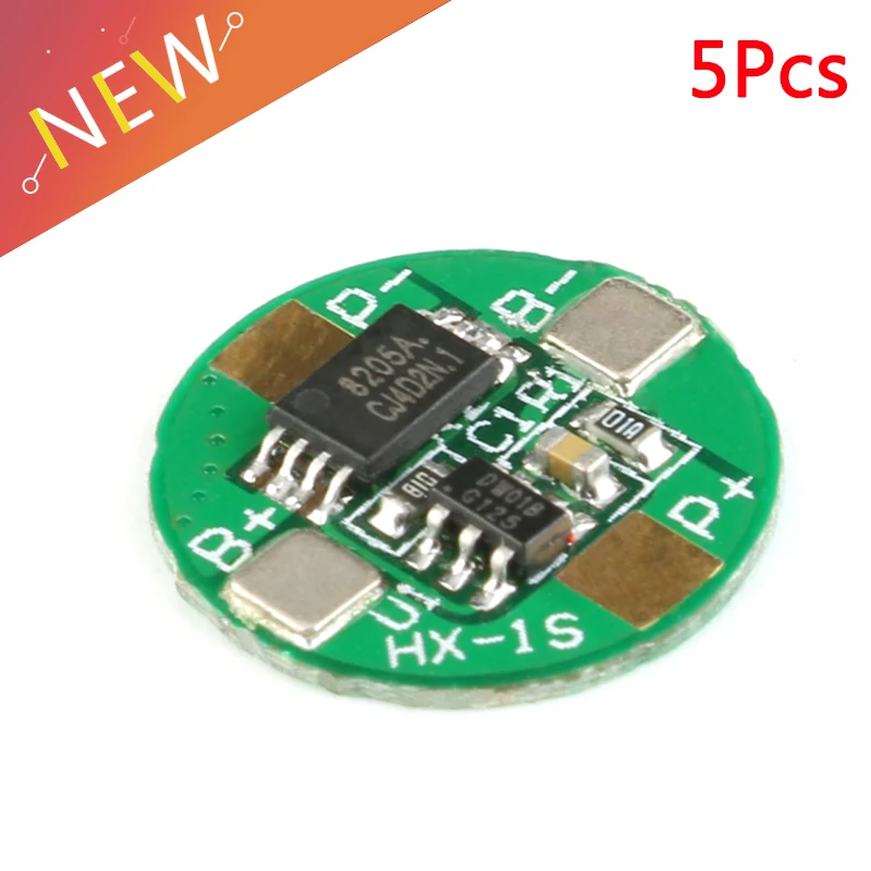 

5PCS 3.7V 1S 2.5A 18650 li-ion BMS PCM Battery Protection Board PCB with Overcharge and Over Discharge Protection