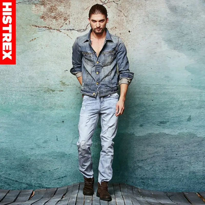 HISTREX Профессиональные джинсы магазин мужские классические оригинальные
