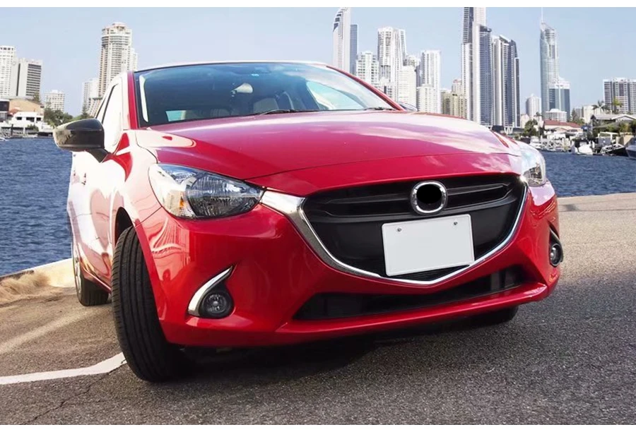 Авто аксессуары для Mazda 2 Demio передние противотуманные фары лампа кольцо+ передних+ ВЕКО для бровей накладка
