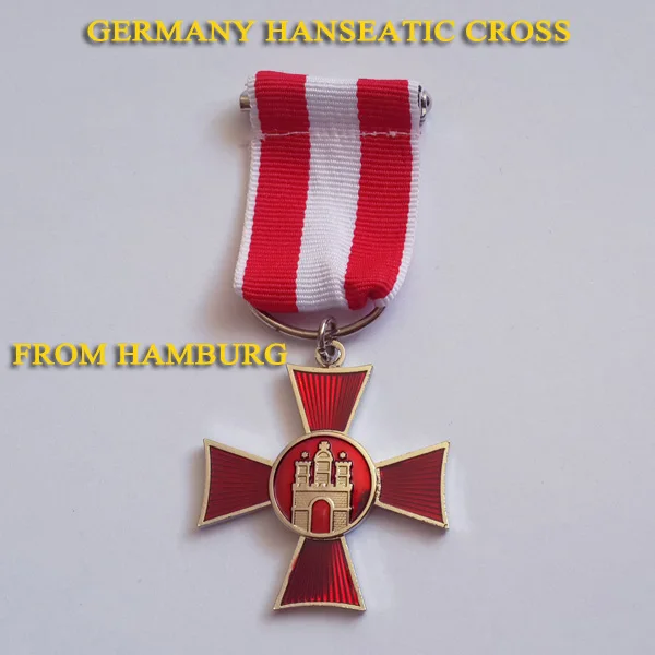 XDM0029 Гамбургский Hanseatic Cross WWI военная медаль штатов Германии Hanseatenkreuz|medal|medals soccermedal