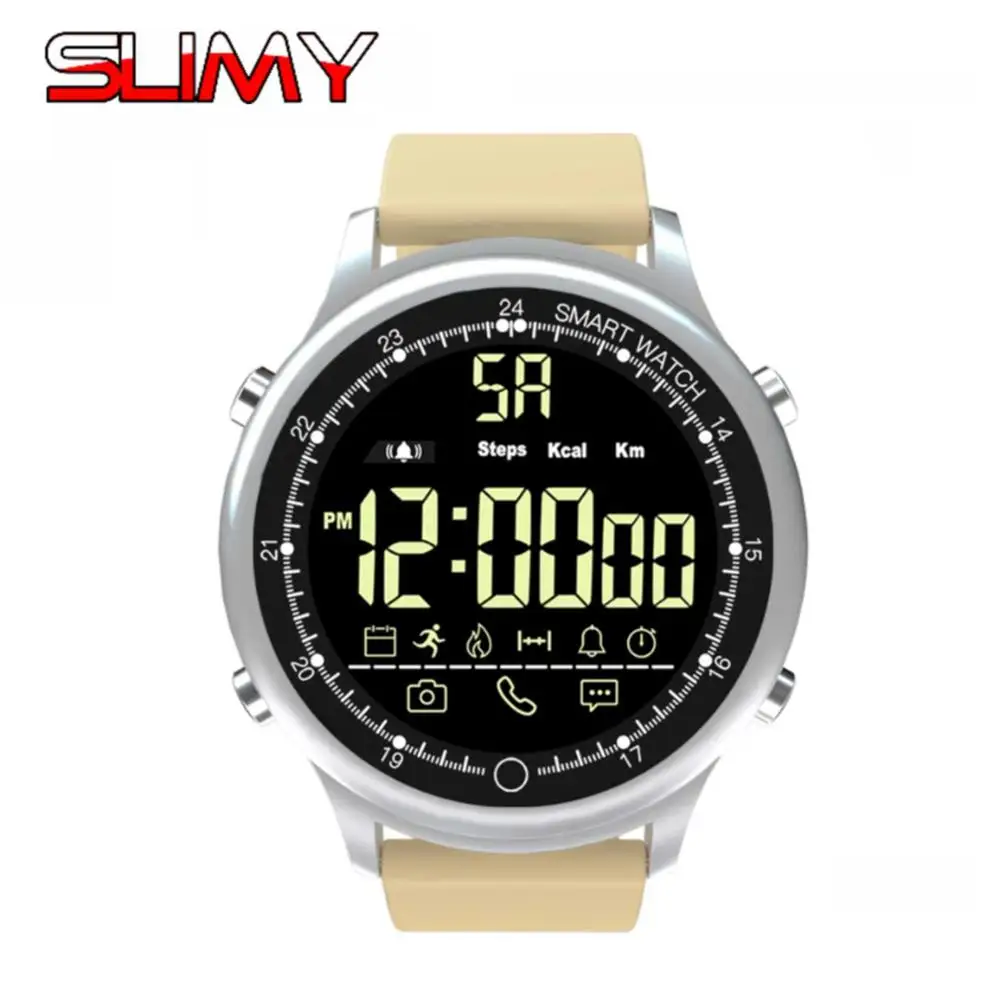 Yellow Silicone Stra Slimy EX28 спортивные Смарт-часы водонепроницаемые IP68 5ATM шагомер Xwatch плавательные умные часы для IOS Android телефон PK EX18 X2 Plus - Цвет: Yellow Silicone Stra