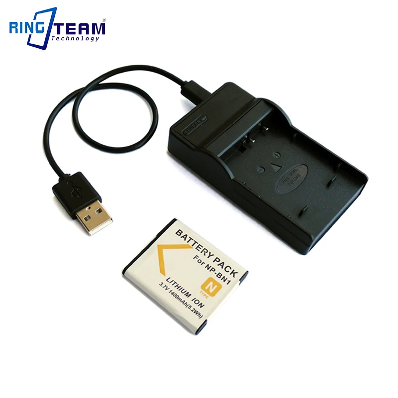 2-в-1 BN1 NP-BN1 аккумулятор и USB зарядное устройство для цифровой камеры Sony CyberShot DSC-WX220