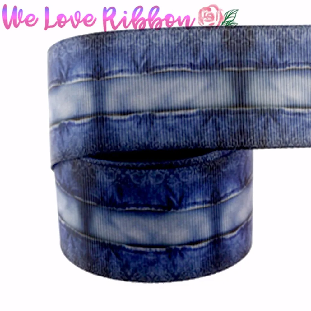 1 1/2 &quot38 мм джинсы серии напечатанные Grosgrain ленты как DIY подарочная упаковка