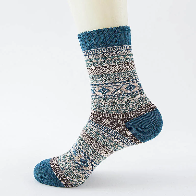 15 LNRRABC зимние толстые теплые Полосатые Шерстяные носки повседневные Calcetines Hombre носки деловые мужские носки - Цвет: 15