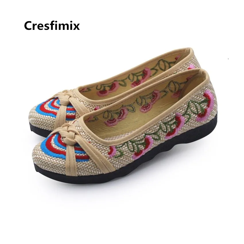 Cresfimix/милые женские туфли на плоской подошве с бантиком Женская Повседневная