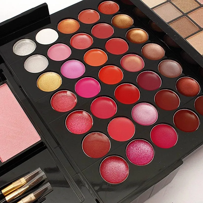 Горячая 177 цветов Палитра макияжа Набор матовых блестящих теней для век румян