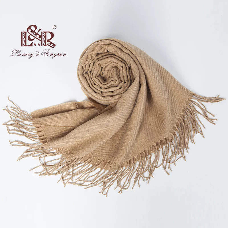 Женские шали и пледы из кашемира пашмины 2018 для женщин леди одноцветный длинный