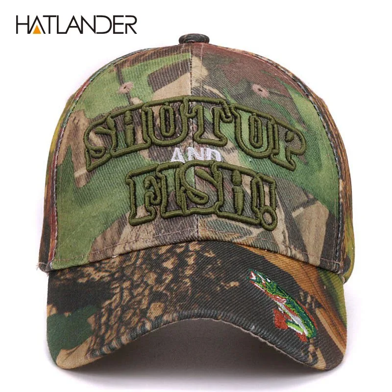 Кепка Hatlander Мужская камуфляжная спортивная бейсболка от солнца и рыбалки с 3D