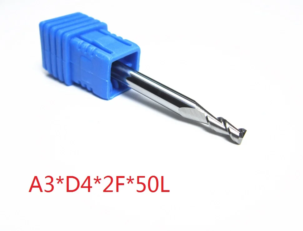 CAE2-A3-45 freeshipping 1PC HRC45 two 2 flutes flat End Mills 1mm 1.5mm 2mm 4mm 6mm 45HRC CNC carbide milling cutter bits aluminum copper - Длина режущей кромки: CAE2-A3-45