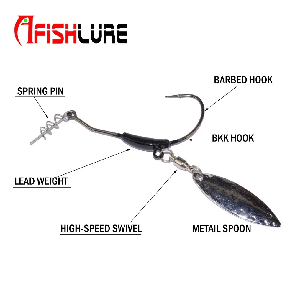 3 шт./лот кренк рыболовный крючок со свинцом с металлическими ложками блестками 2