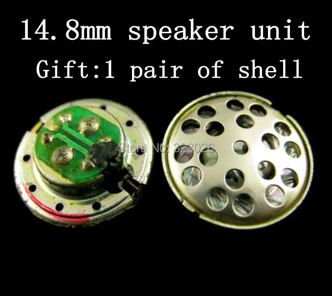 DIY headphone unit 14.8mm speaker unit(PCB same as A8 ) funda original (gift: shell) 2pcs | Электроника