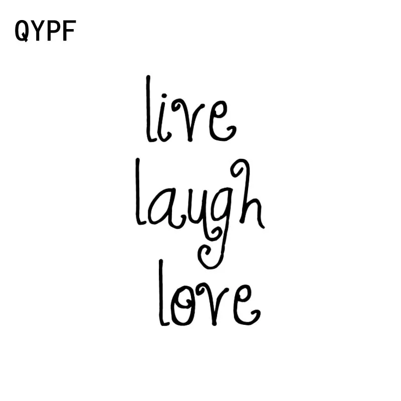 QYPF 7 5 см * 14 смешной живой Смех Любовь винил водонепроницаемый искусство Стайлинг