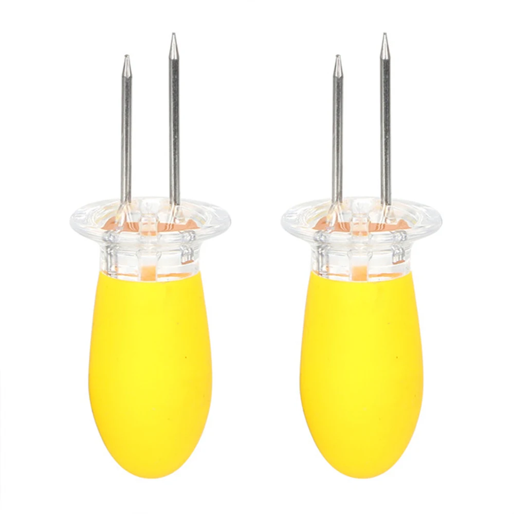 2 предмета/партия барбекю Кукуруза держатели вилки мульти Функция