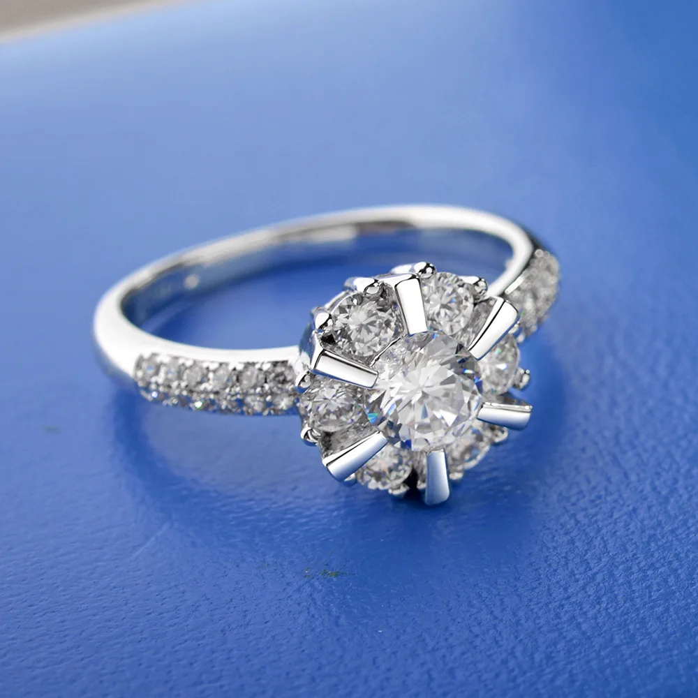 Женское кольцо из серебра 925 пробы с кристаллами|crystal silver ring|crystal swarovski ringcrystal rings |