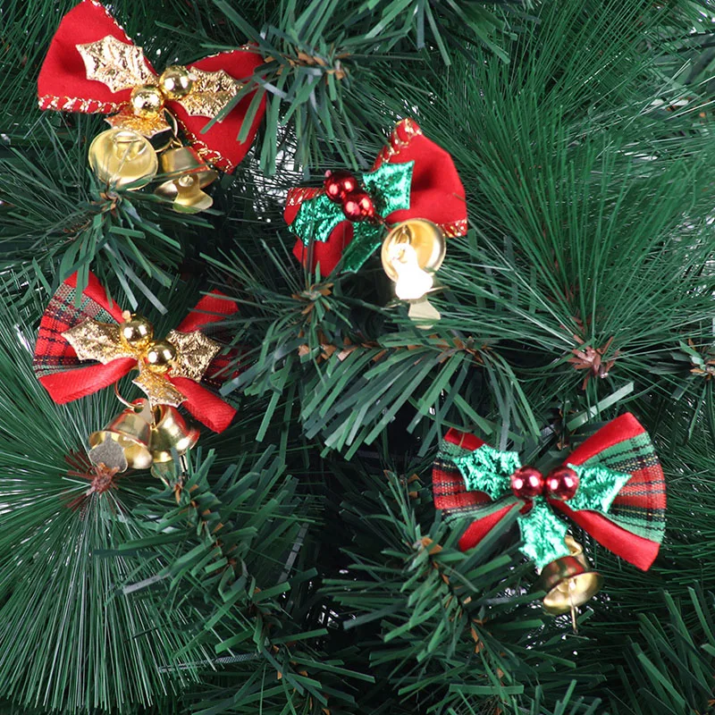 5pcs/lot Mini Bow Decoration Gold Red Green Knot Christmas Tree Wreath Craft Bows Decor 5cm | Дом и сад