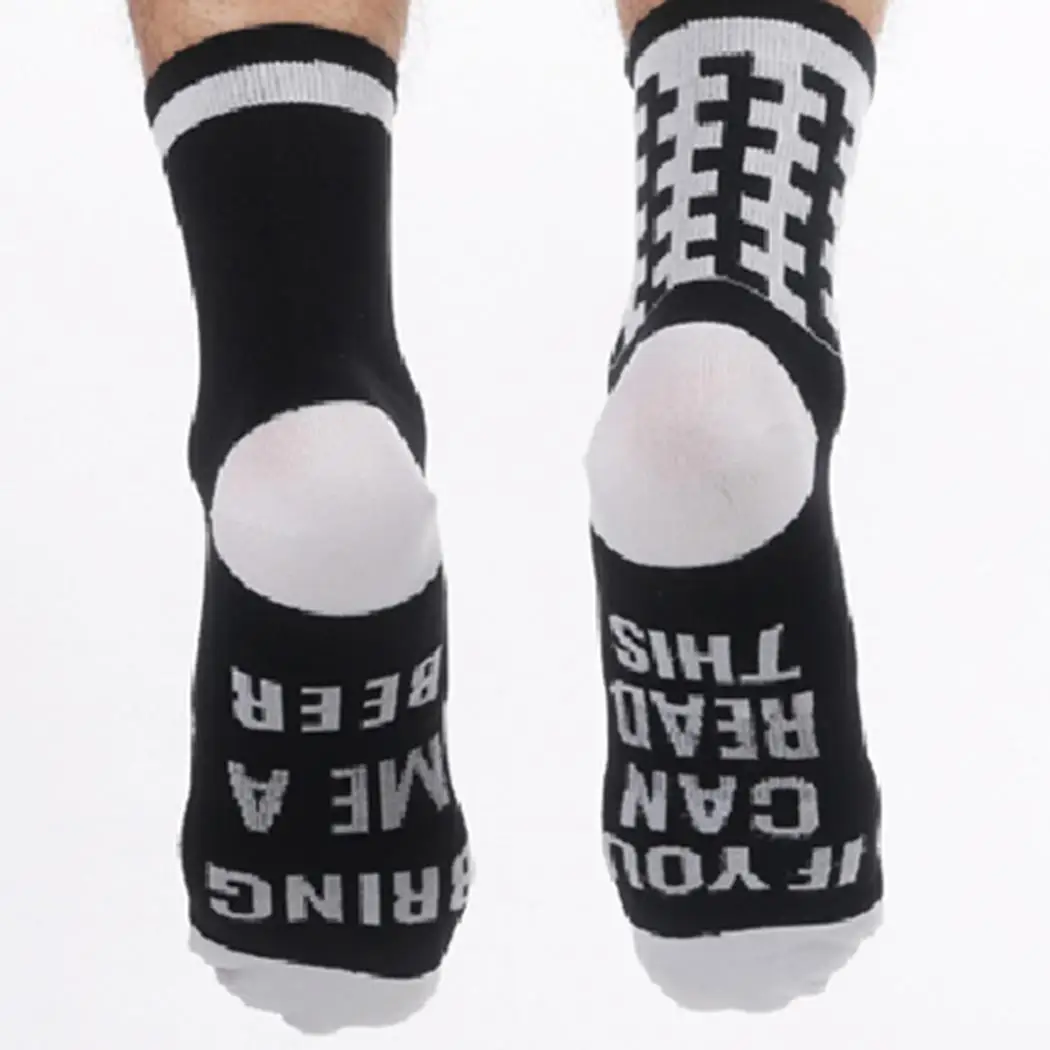 Мужские профессиональные велосипедные носки с буквенным принтом всесезонные