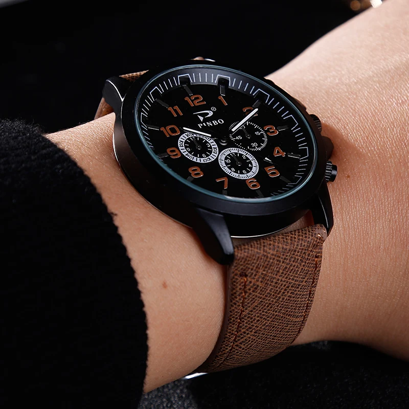 Часы наручные PINBO мужские/женские кварцевые в стиле милитари повседневные