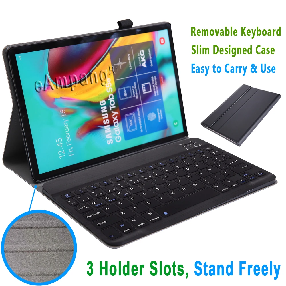 

Spanish Keyboard Case for Samsung Galaxy Tab S5e 10.5 Case Cover T720 T725 SM-T720 Removable Bluetooth Keyboard Leather Funda