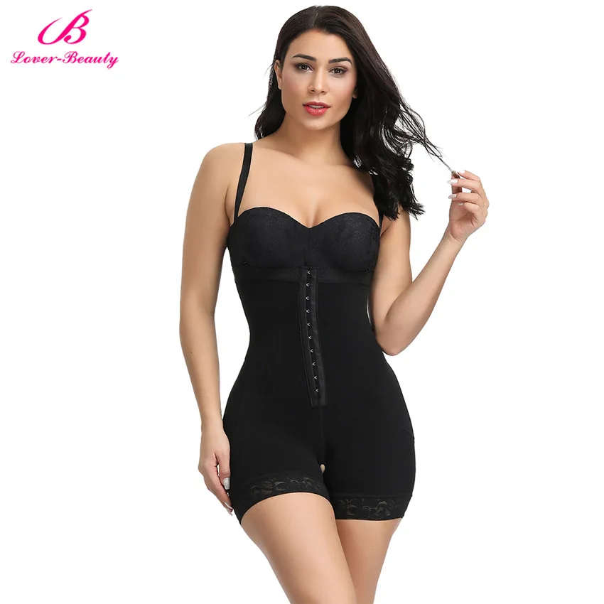 Black Lover beauty, Корректирующее белье для всего тела, для контроля живота, талии, корсет под грудь, утягивающий корсет, съемные ремешки, контрольные трусы - Цвет: Black