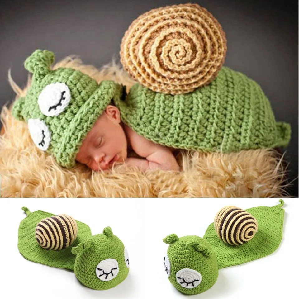 Sleepy Snail/Детский костюм унисекс для фотосессии, вязаные крючком шапки для мальчиков и девочек, комплект накидки с капюшоном, детский Рождественский костюм, вязаные крючком шапки для малышей, MZS-14053 - Цвет: 14053