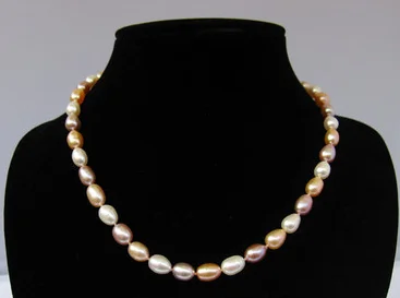 Женское Ожерелье с натуральным пресноводным жемчугом 9-10 мм