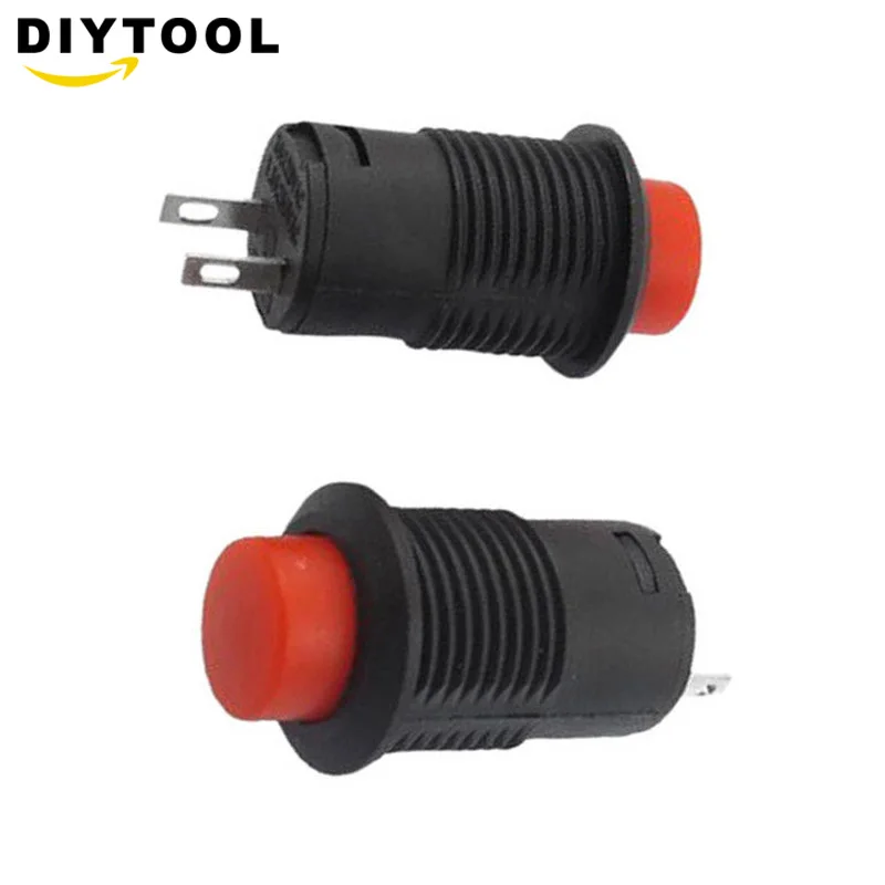 10X 2 Pin SPST 1 5 a 250 В переменного тока 3a 125 Красный Мгновенный Круглый кнопочный