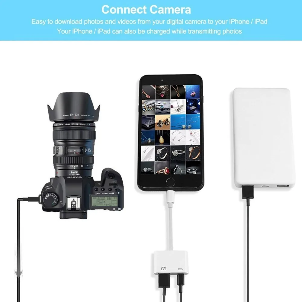 USB адаптер Meenova Lightning OTG зарядный кабель концентратора для iPhone iPad iOS13 флеш