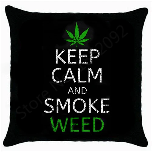 Новинка чехол для подушки с надписью Keep Calm and Smoke Weed изображением музыки раста