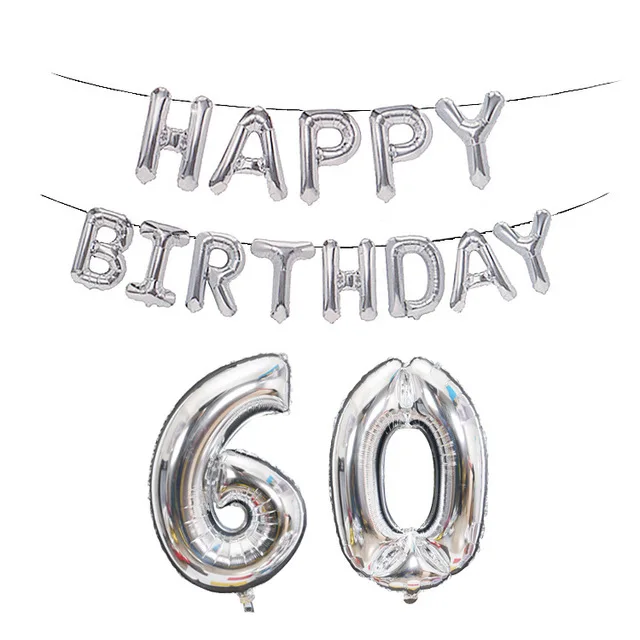 Коричневый 1 комплект 16 дюймов с надписью Happy birthday шар 18 21 30 40 50 60 день рождения украшения для взрослых розовое золото воздушный шар из фольги вечерние Globos - Цвет: Коричневый