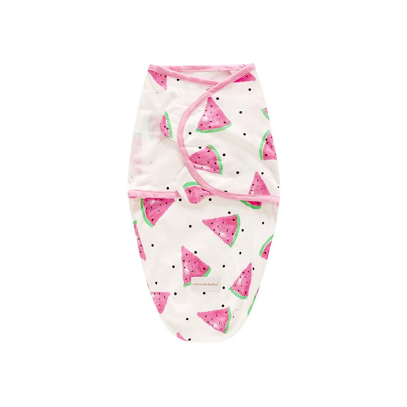 watermelon no hat Herbabe пеленка для малышей с шапкой, хлопковые тонкие спальные мешки для новорожденных, спальные мешки для лета, Детские пеленальные одеяла - Цвет: watermelon no hat
