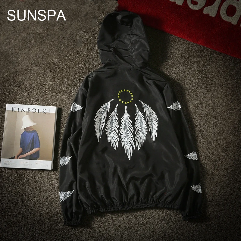 Sunspa Новинка 2017 года Куртки летняя куртка Для мужчин Анорак ветровка Collge jaqueta masculina